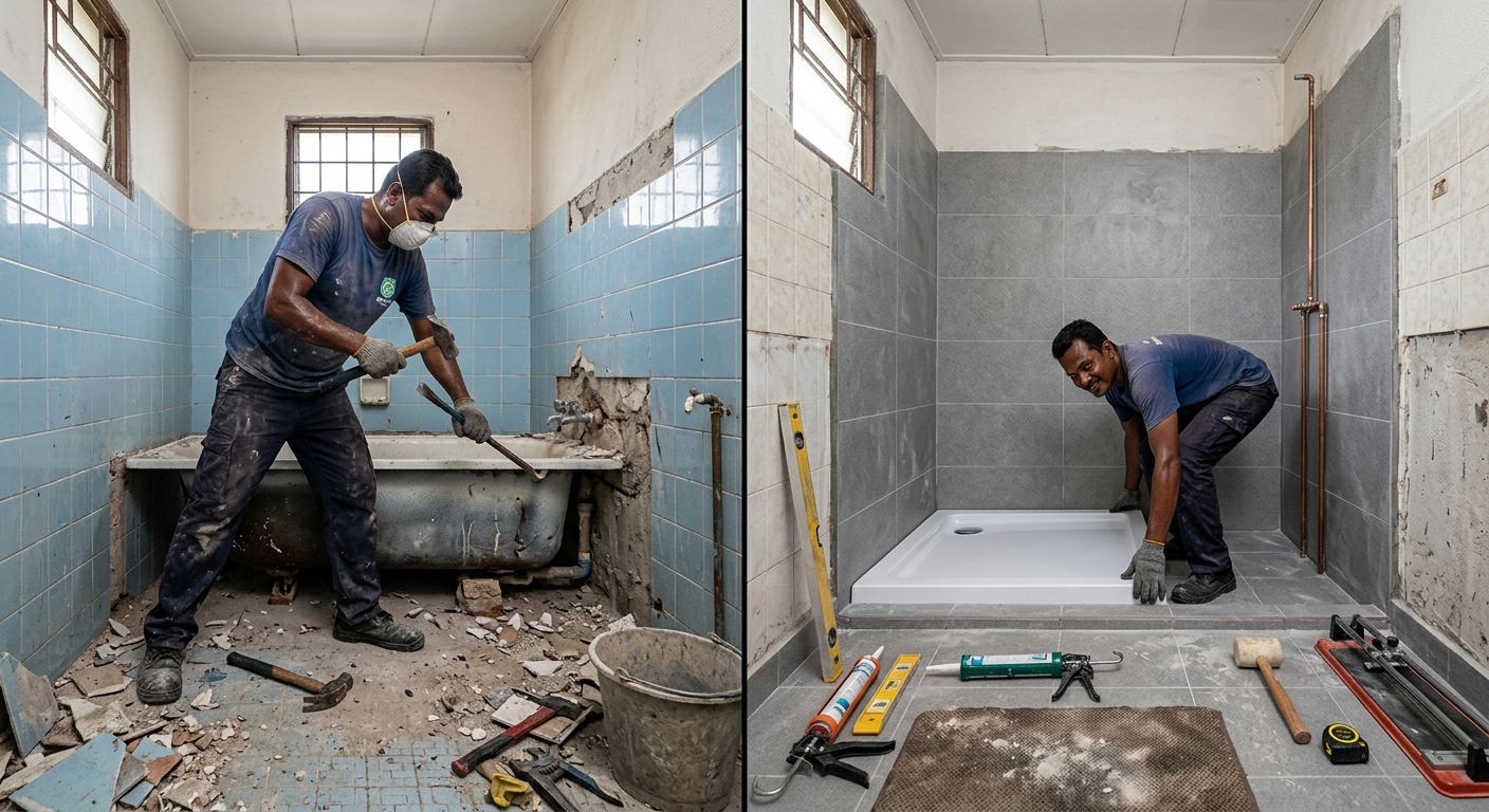 Bathtub to Shower Conversion